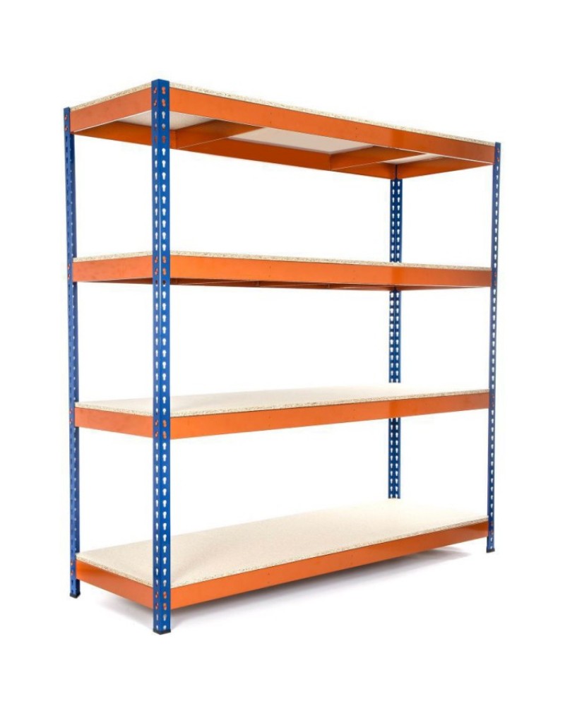 Industrial Shelving Unit Heavy duty 2440x455x1980mm 4 shelves 400 kg/shelf Powder coated steel | TurcoBazaar TY4552440