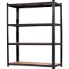 Industrial Shelving Unit Heavy duty 1600x600x1800mm 4 shelves 250 kg/shelf Black | TurcoBazaar KLT160P