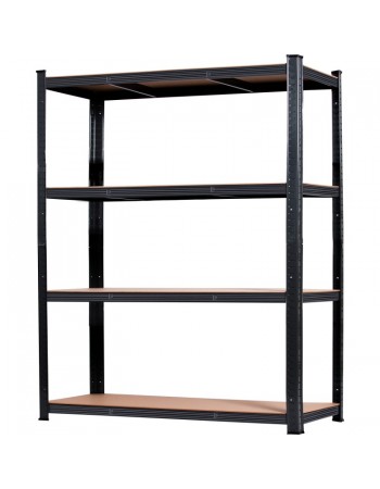 Industrial Shelving Unit Heavy duty 1600x600x1800mm 4 shelves 250 kg/shelf Black | TurcoBazaar KLT160P