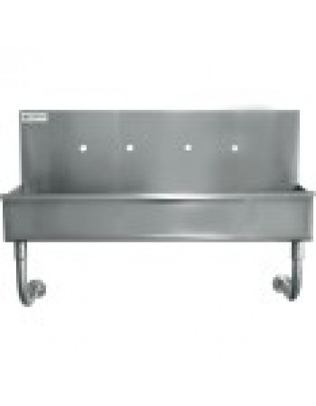 Multi-Station Hand Sink for 2 faucets Back splash Stainless steel | TurcoBazaar MSHS1748