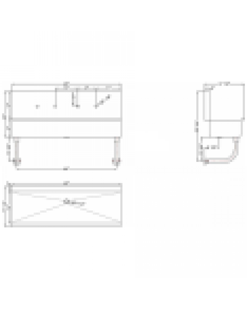 Multi-Station Hand Sink for 2 faucets Back splash Stainless steel | TurcoBazaar MSHS1748