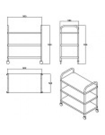 Commercial 3 tier Stainless Steel Serving/Service/Clearing Trolley 920x500x930mm | QNH402 Commercial 3 tier Stainless Steel Serving/Service/Clearing Trolley 920x500x930mm | QNH402