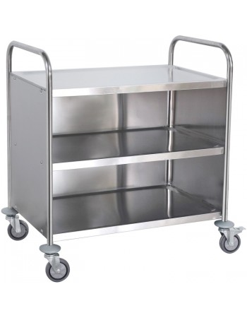 Commercial Serving/Service/Clearing Trolley with Cabinet Stainless steel 3 tier 860x540x940mm |  RST3AC Commercial Serving/Service/Clearing Trolley with Cabinet Stainless steel 3 tier 860x540x940mm |  RST3AC