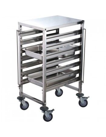 Rack/Tray/Pan Trolley Stainless Steel Gastronorm GN1/1 6 Tier with Top Shelf |  RT1106T Rack/Tray/Pan Trolley Stainless Steel Gastronorm GN1/1 6 Tier with Top Shelf |  RT1106T