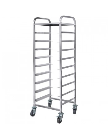 Commercial Dishwasher Basket Trolley with Top shelf Stainless steel 9 levels 550x510x1700mm | RT5509T Commercial Dishwasher Basket Trolley with Top shelf Stainless steel 9 levels 550x510x1700mm | RT5509T