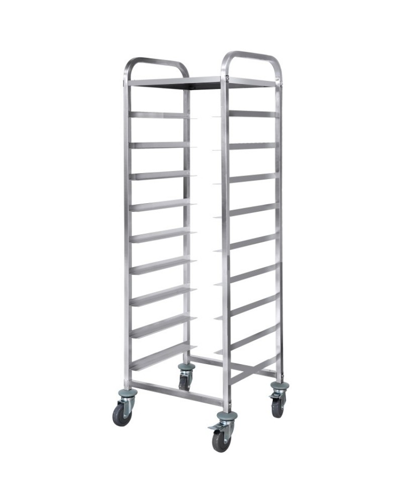 Commercial Dishwasher Basket Trolley with Top shelf Stainless steel 9 levels 550x510x1700mm | RT5509T Commercial Dishwasher Basket Trolley with Top shelf Stainless steel 9 levels 550x510x1700mm | RT5509T
