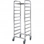 Commercial Dishwasher Basket Trolley with Top shelf Stainless steel 9 levels 550x510x1700mm |  RT5509T