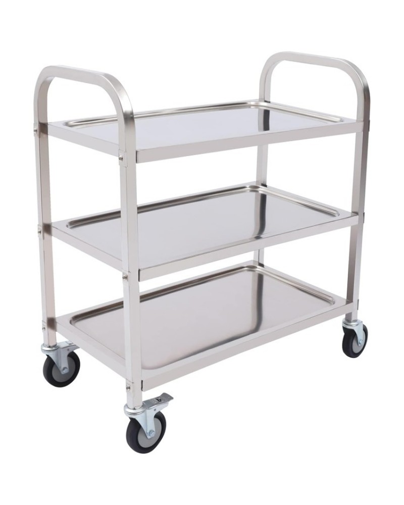 Commercial Serving/Service/Clearing Trolley Stainless steel 3 tier 750x400x835mm | 19013 Commercial Serving/Service/Clearing Trolley Stainless steel 3 tier 750x400x835mm | 19013