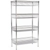 Commercial Wire basket Shelving unit 4 tier 400kg 900x450x1800mm Chrome wire |  WBA9045180A4C