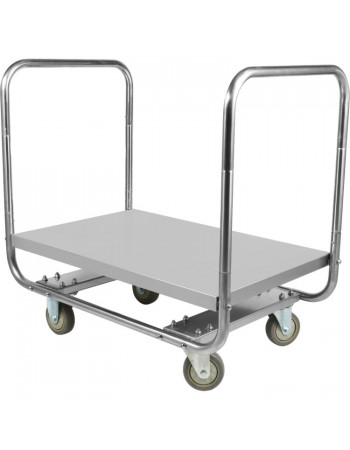 Commercial Dual-Handle Platform Truck Stainless Steel 800x500x750mm | WHDT8050 Commercial Dual-Handle Platform Truck Stainless Steel 800x500x750mm | WHDT8050