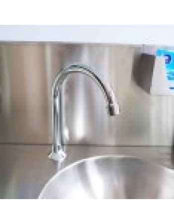 Foot Operated Mobile Wash Basin with Backsplash Paper Towel Dispenser & Castors Stainless Steel | TurcoBazaar WHF277 Foot Operated Mobile Wash Basin with Backsplash Paper Towel Dispenser & Castors Stainless Steel | TurcoBazaar WHF277