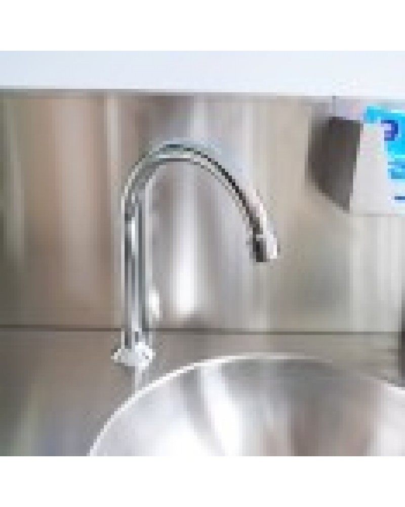 Foot Operated Mobile Wash Basin with Backsplash Paper Towel Dispenser & Castors Stainless Steel | TurcoBazaar WHF277 Foot Operated Mobile Wash Basin with Backsplash Paper Towel Dispenser & Castors Stainless Steel | TurcoBazaar WHF277