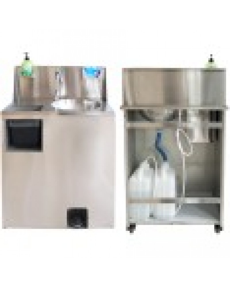 Foot Operated Mobile Wash Basin with Backsplash Paper Towel Dispenser & Castors Stainless Steel | TurcoBazaar WHF277 Foot Operated Mobile Wash Basin with Backsplash Paper Towel Dispenser & Castors Stainless Steel | TurcoBazaar WHF277