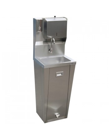 Commercial Stainless Steel Hand Wash Basin with Foot Pedal and Dispenser Unit 430x385x1350mm | TurcoBazaar YLS20