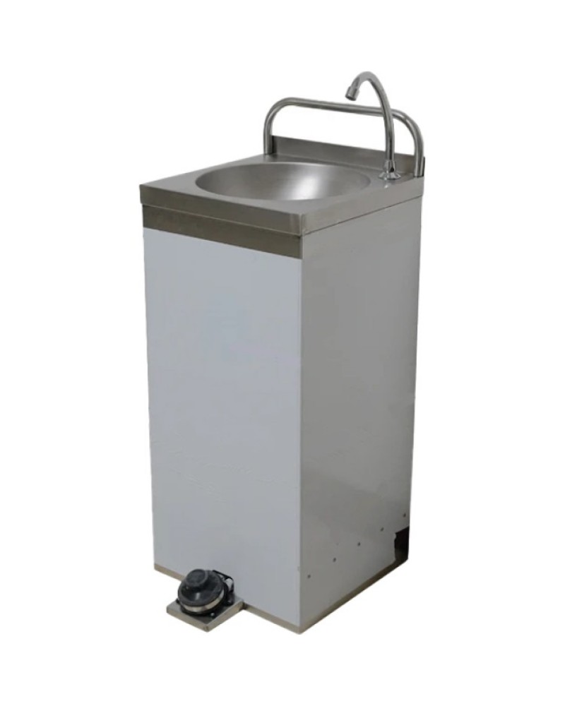 Stainless Steel Freestanding Hand Wash Sink with Foot Pedal 400x400x850mm | TurcoBazaar YLS30 Stainless Steel Freestanding Hand Wash Sink with Foot Pedal 400x400x850mm | TurcoBazaar YLS30