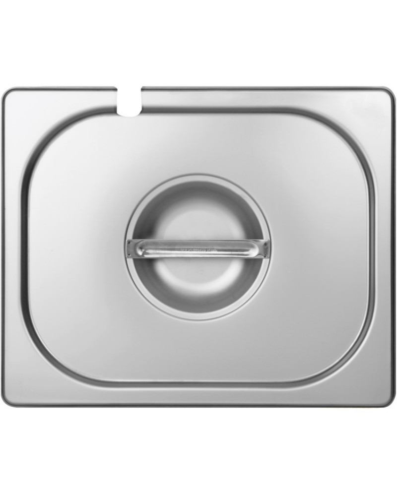 Stainless steel Gastronorm Container Lid with Ladle Recess GN1/2 | 812LN Stainless steel Gastronorm Container Lid with Ladle Recess GN1/2 | 812LN