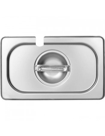Stainless steel Gastronorm Container Lid with Ladle Recess GN1/9 |  819LN