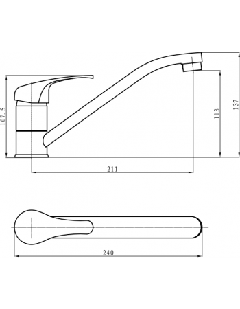 Basin Mixer Tap with Stainless Steel Spout Single Lever Chrome | TurcoBazaar 50221000
