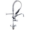 Single Hole Deck Mount Dual Temperature High-Pressure Pre-Rinse Faucet with 8" Swing Nozzle Chrome Plated Brass | TurcoBazaar 6802A08