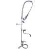 Single Hole Deck Mount Standard Pre-Rinse Faucet with Lever Handle and 12" Swing Nozzle Chrome Plated Brass | TurcoBazaar 6901A12