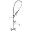 Standard Wall-Mounted Pre Rinser with Compression Cartridge and Rotary Handle & 12" Swing Nozzle Chrome Plated Brass | TurcoBazaar 6903A12