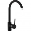 Kitchen Mixer Tap with Stainless Steel Spout Single Lever Black | TurcoBazaar 70000065