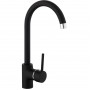 Kitchen Mixer Tap with Stainless Steel Spout Single Lever Black | TurcoBazaar 70000065