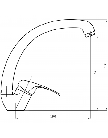Kitchen Sink Mixer Tap Single lever Chrome | TurcoBazaar 70128000