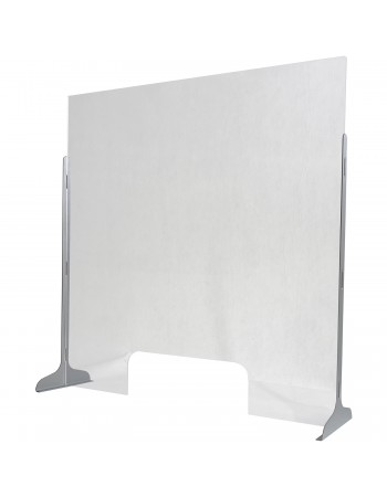 Freestanding Sneeze Guard/Plastic Divider Screen 1000x1000mm Clear | TurcoBazaar AC80011