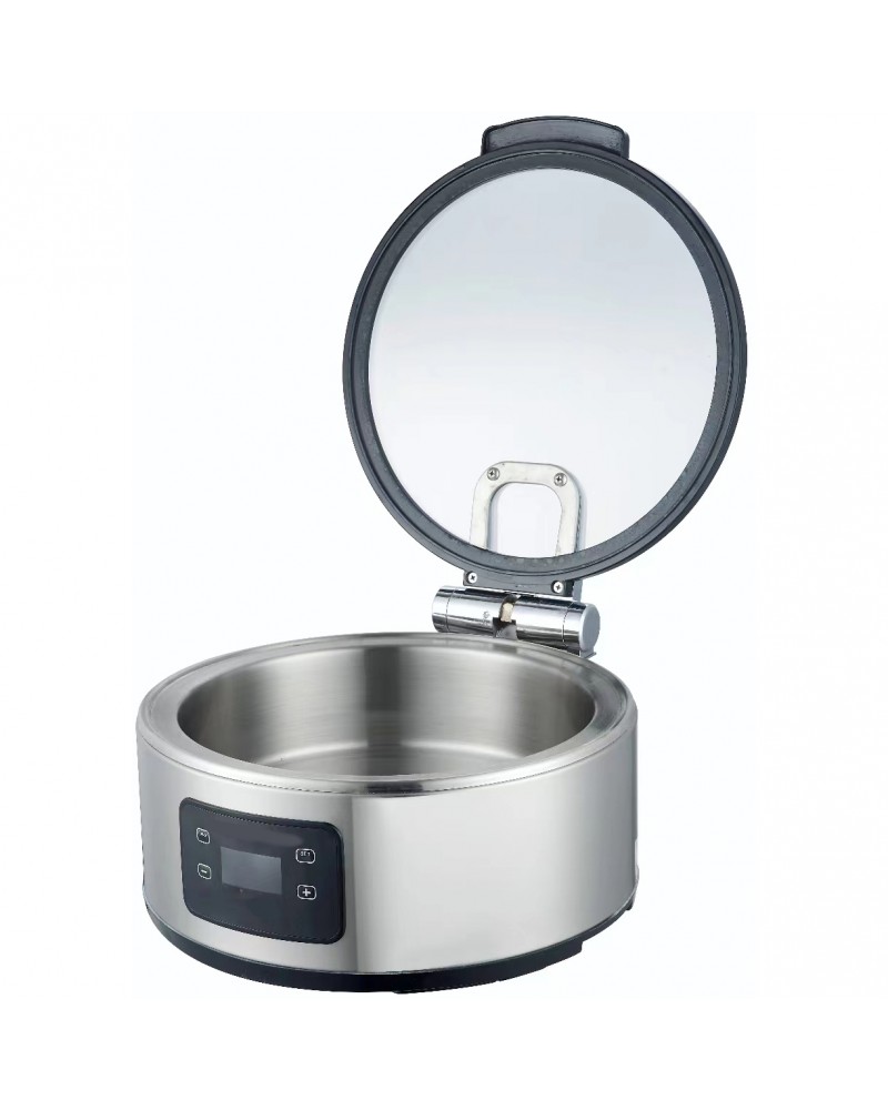 Chafing Dish Electric heating Round Glass lid Stainless steel 6 litres | TurcoBazaar ACFD6L01 Chafing Dish Electric heating Round Glass lid Stainless steel 6 litres | TurcoBazaar ACFD6L01