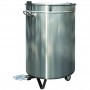 Professional Waste bin Stainless steel Wheels Pedal 120 litres | TurcoBazaar AD6904