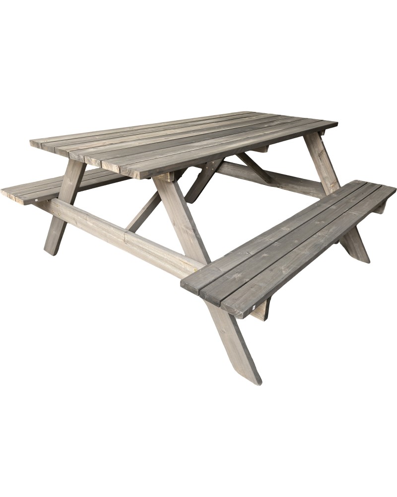 Wooden Outdoor Picnic Table with Benches 6 Seater Weather-Resistant | TurcoBazaar AD88822