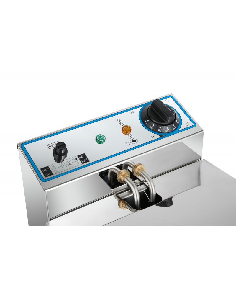 Commercial Electric Deep Fryer Countertop Single Tank 8 Litres 265x450x360mm | TurcoBazaar AFR002