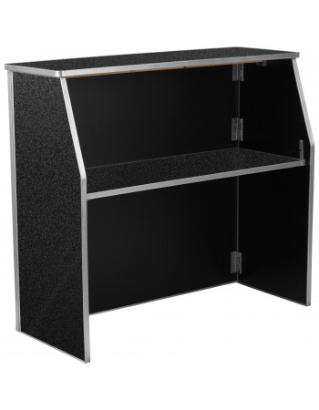 Portable Foldable Bar Black Marble Laminate | TurcoBazaar AOX206