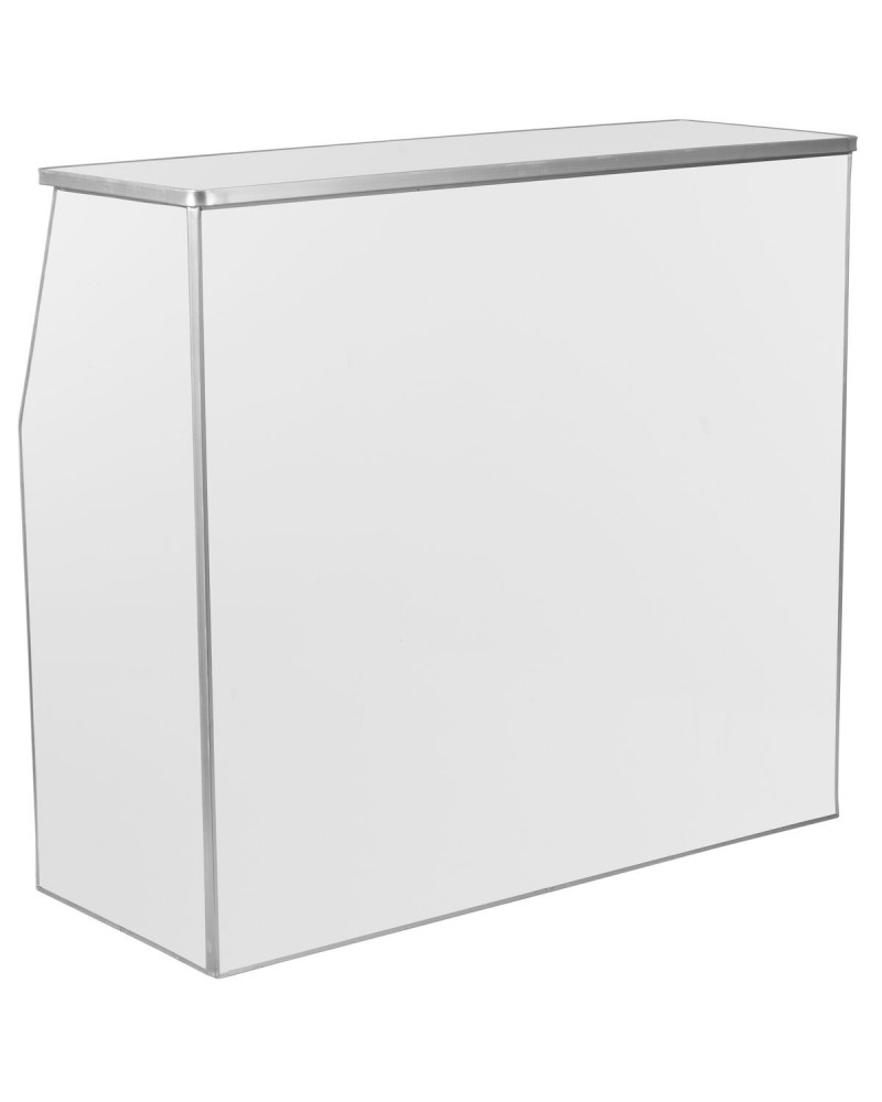 Portable Foldable Bar White Laminate | TurcoBazaar AOX232