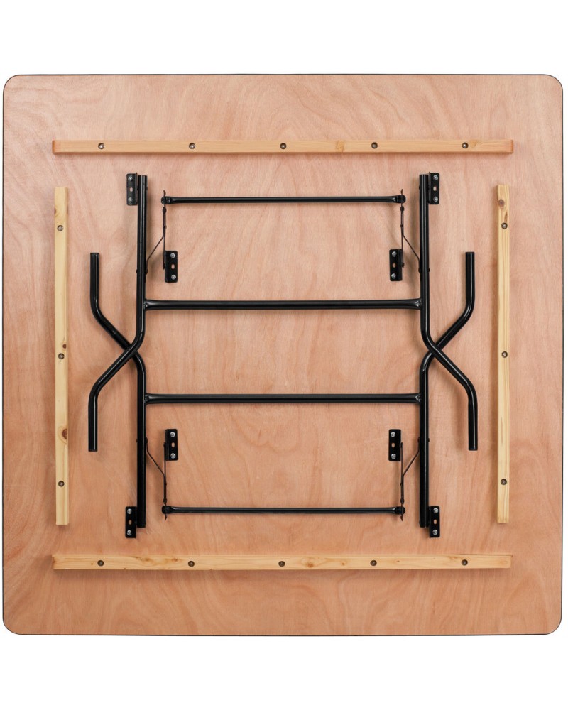 Square Folding Banquet Catering Table Plywood 1525x1525x760mm | TurcoBazaar AX516
