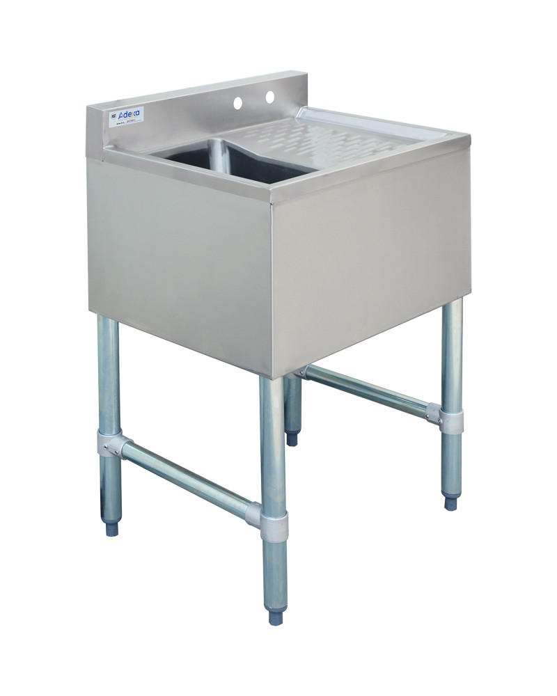 Commercial Bar sink 1 bowl Left 643x477x838mm | TurcoBazaar BAR1B24R