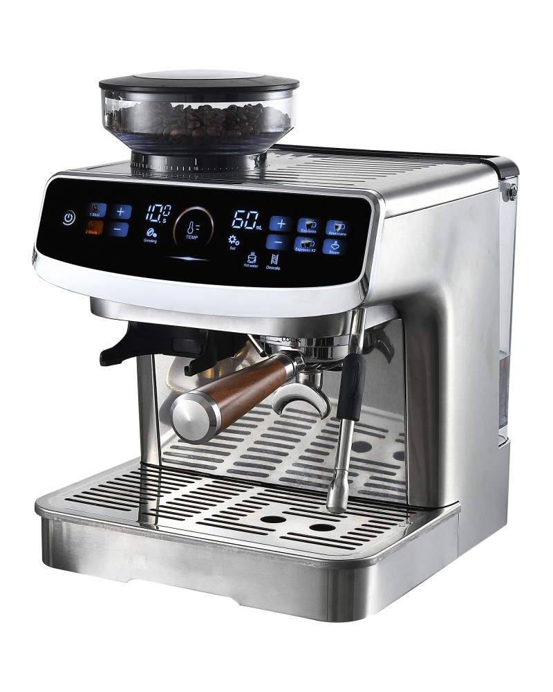 Commercial Semi-Automatic Coffee Machine with Grinder & Touchscreen | TurcoBazaar BDCM602