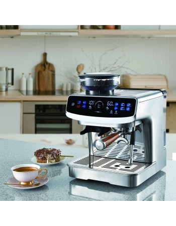 Commercial Semi-Automatic Coffee Machine with Grinder & Touchscreen | TurcoBazaar BDCM602