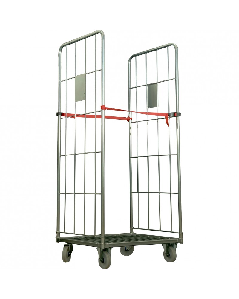 Commercial 2-Sided Roll Cage Trolley Zinc-Plated Steel 300kg Capacity 800x800x1800mm | TurcoBazaar BHK109