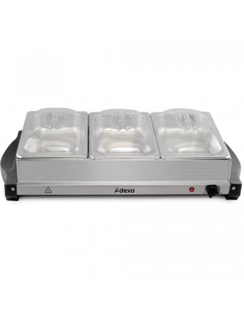 Pan Buffet Server 3x2.5 litre Stainless steel | TurcoBazaar BSW320