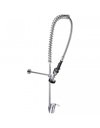 Commercial Deck-Mounted Pre-Rinse Spray Unit with Wall Bracket Chrome | TurcoBazaar BXF218