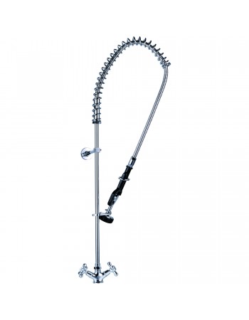Commercial Deck-Mounted Pre-Rinse Spray Unit with Wall Bracket Chrome | TurcoBazaar BXF220