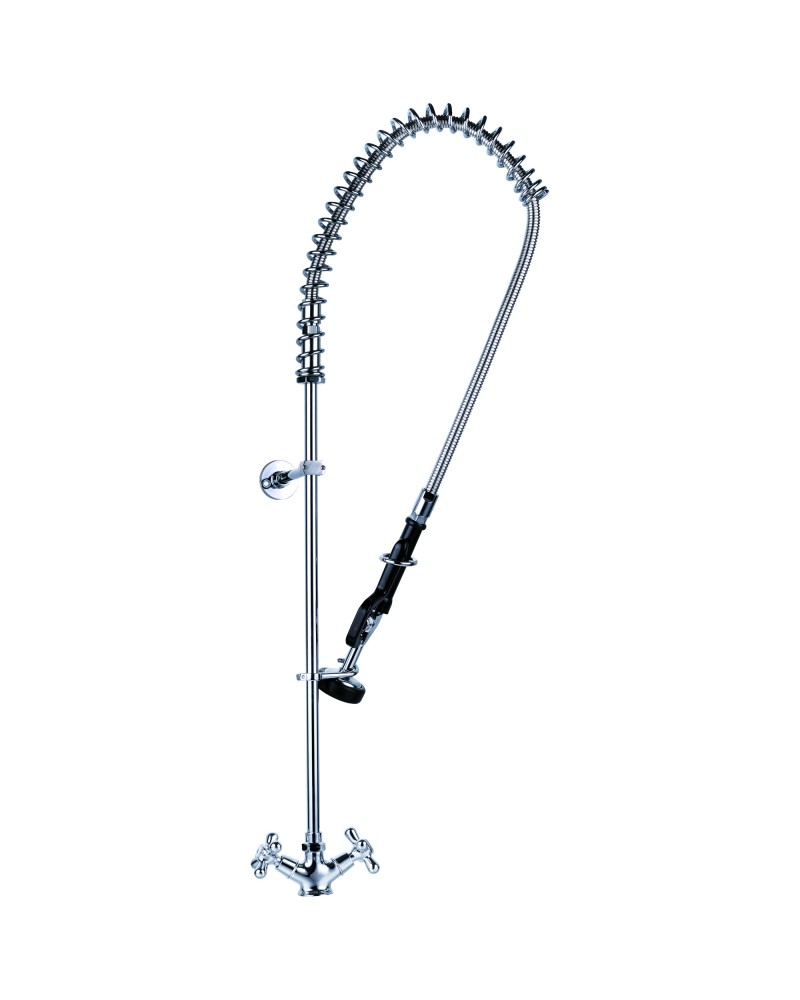Commercial Deck-Mounted Pre-Rinse Spray Unit with Wall Bracket Chrome | TurcoBazaar BXF220 Commercial Deck-Mounted Pre-Rinse Spray Unit with Wall Bracket Chrome | TurcoBazaar BXF220