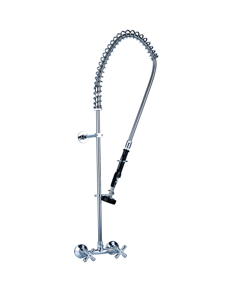 Commercial Deck-Mounted Pre-Rinse Spray Unit with Wall Bracket Chrome | TurcoBazaar BXF222 Commercial Deck-Mounted Pre-Rinse Spray Unit with Wall Bracket Chrome | TurcoBazaar BXF222