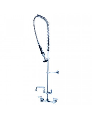 8" Center Wall Mounted Pre-Rinse Unit with Add-On Faucet & 18" Riser & 44" Hose & 12" Swing Spout | TurcoBazaar BXF248