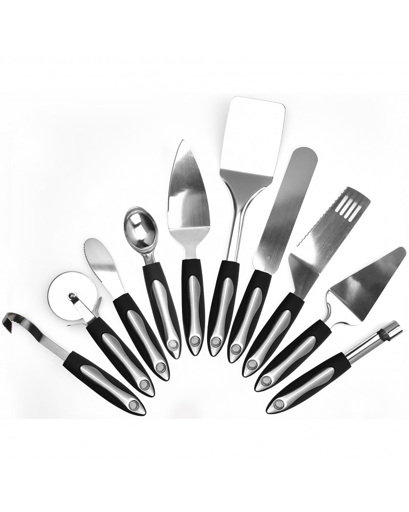 10 Piece Essential Cooking Utensil Kit Stainless Steel | TurcoBazaar C0080A