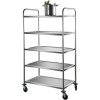 Professional Stainless Steel Trolley 5-Tiers 150kg Capacity 920x600x1540mm | TurcoBazaar CARRO5