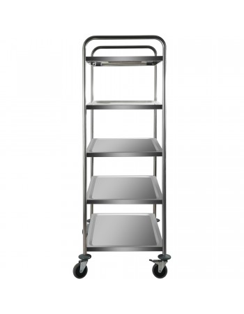 Professional Stainless Steel Trolley 5-Tiers 150kg Capacity 920x600x1540mm | TurcoBazaar CARRO5