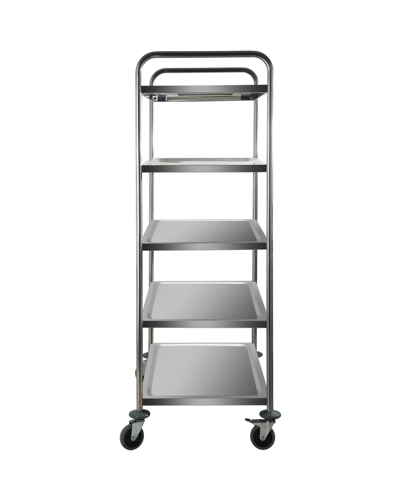 Professional Stainless Steel Trolley 5-Tiers 150kg Capacity 920x600x1540mm | TurcoBazaar CARRO5